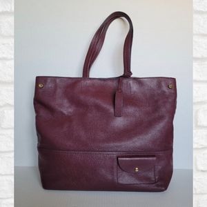 J.CREW Women's Tote | Large Women's Commuter Tote | Burgundy